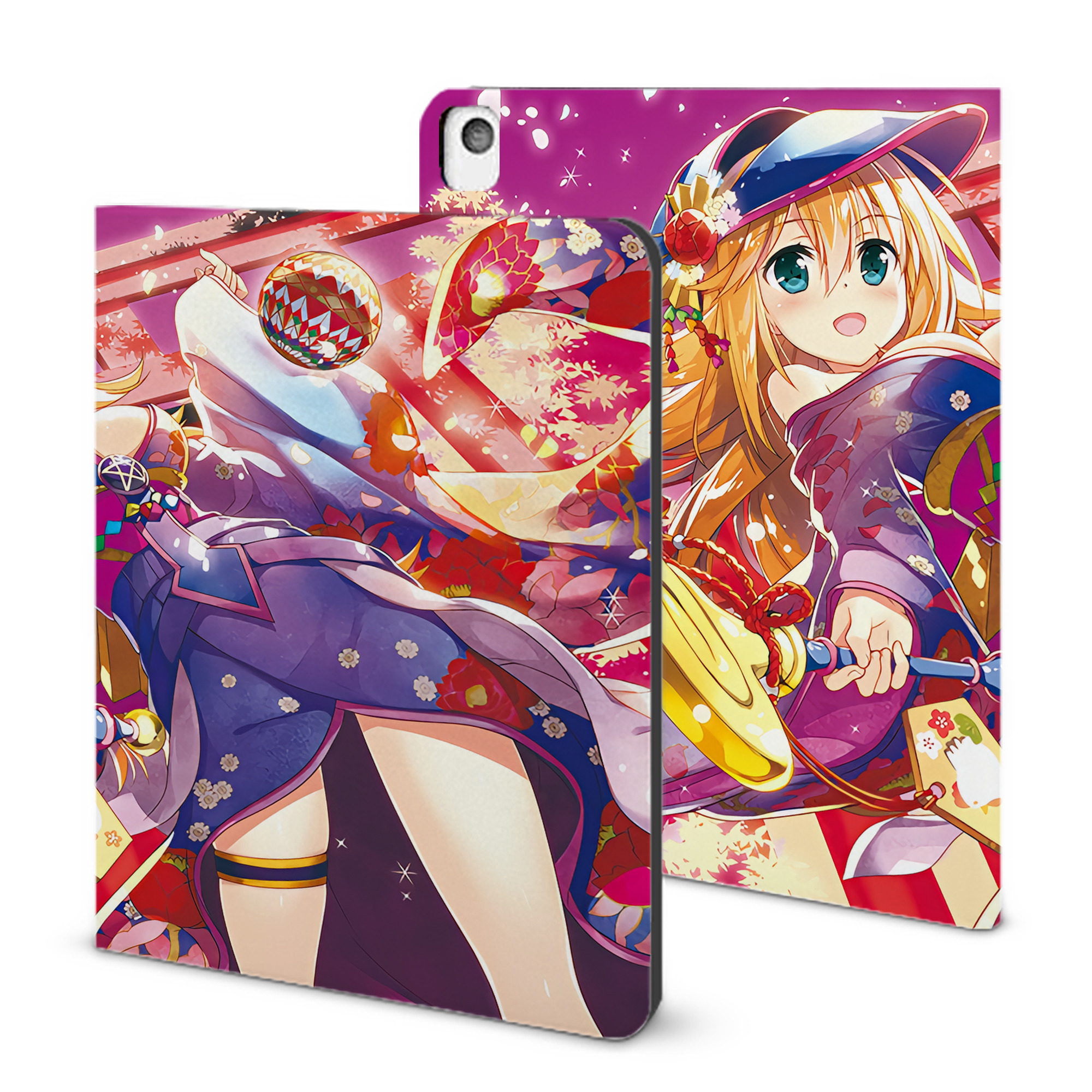 （画像用） 遊☆戯☆王 Yu-Gi-Oh! IPadケース ペンホルダー付き ブックスタイルデザイン